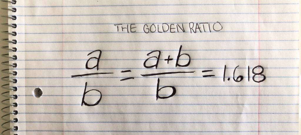 The golden ratio formula