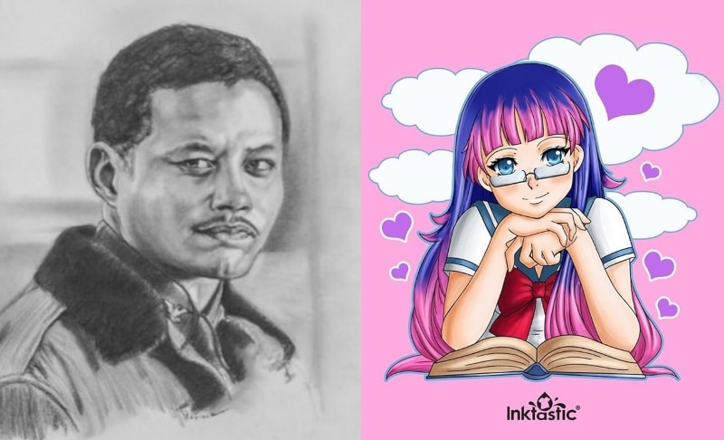 drawing people real and anime style