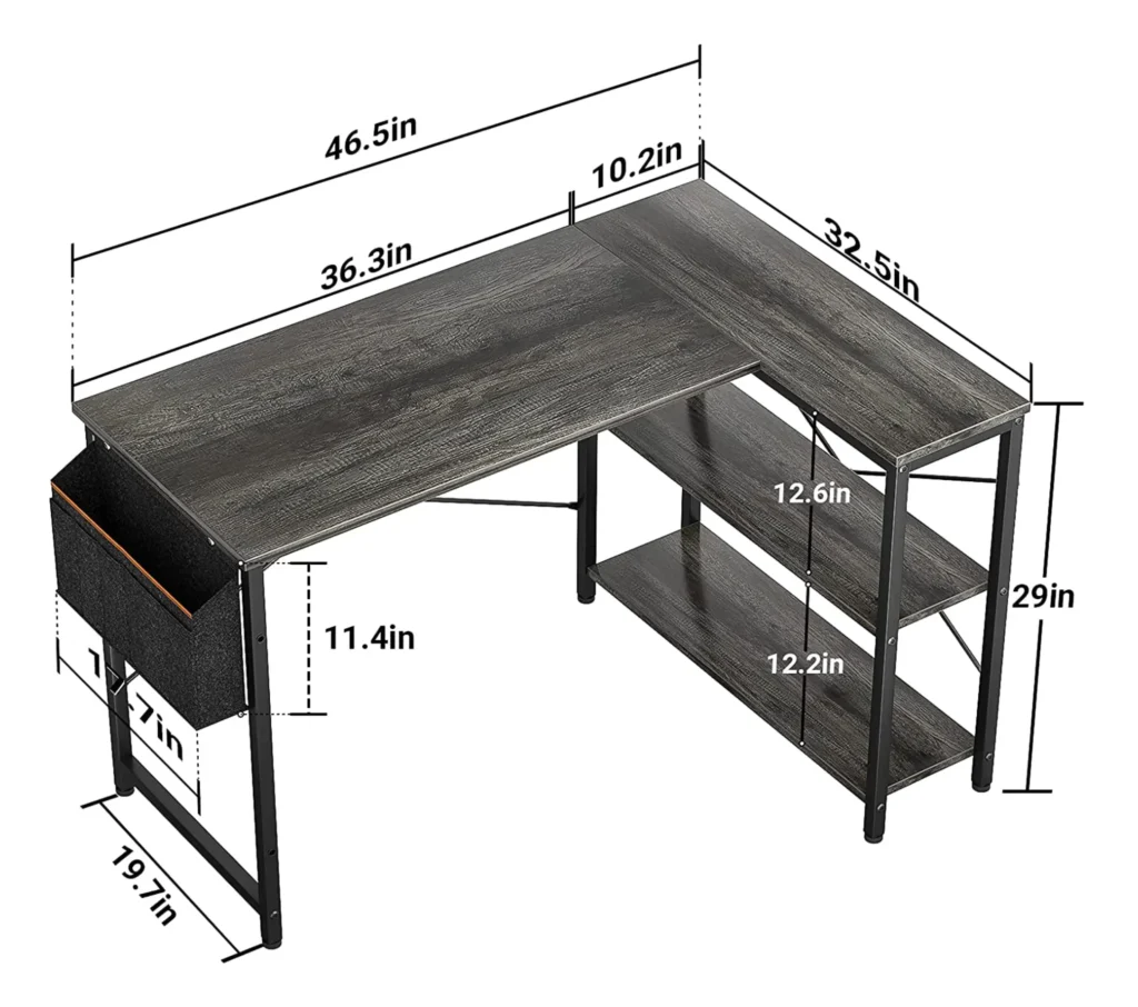 homieasy l shaped computer desk