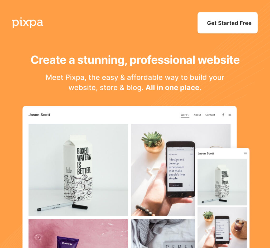 pixpa digital portfolio