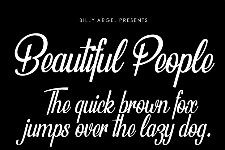 beautiful people free font