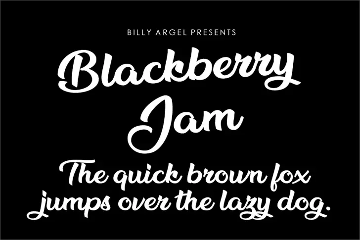 blackberry jam free font