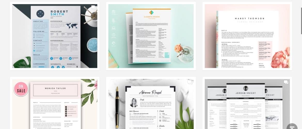 resume templates for designers