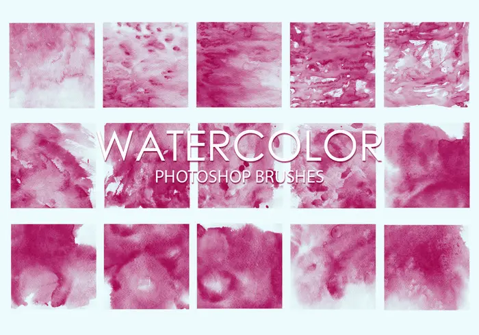 textured watercolor photoshop brushes