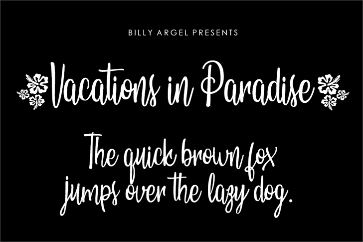 vacations in paradise free font
