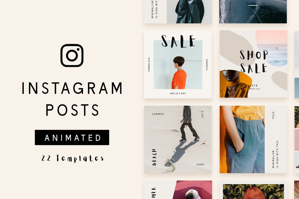 Minimalist Photoset animated Instagram story