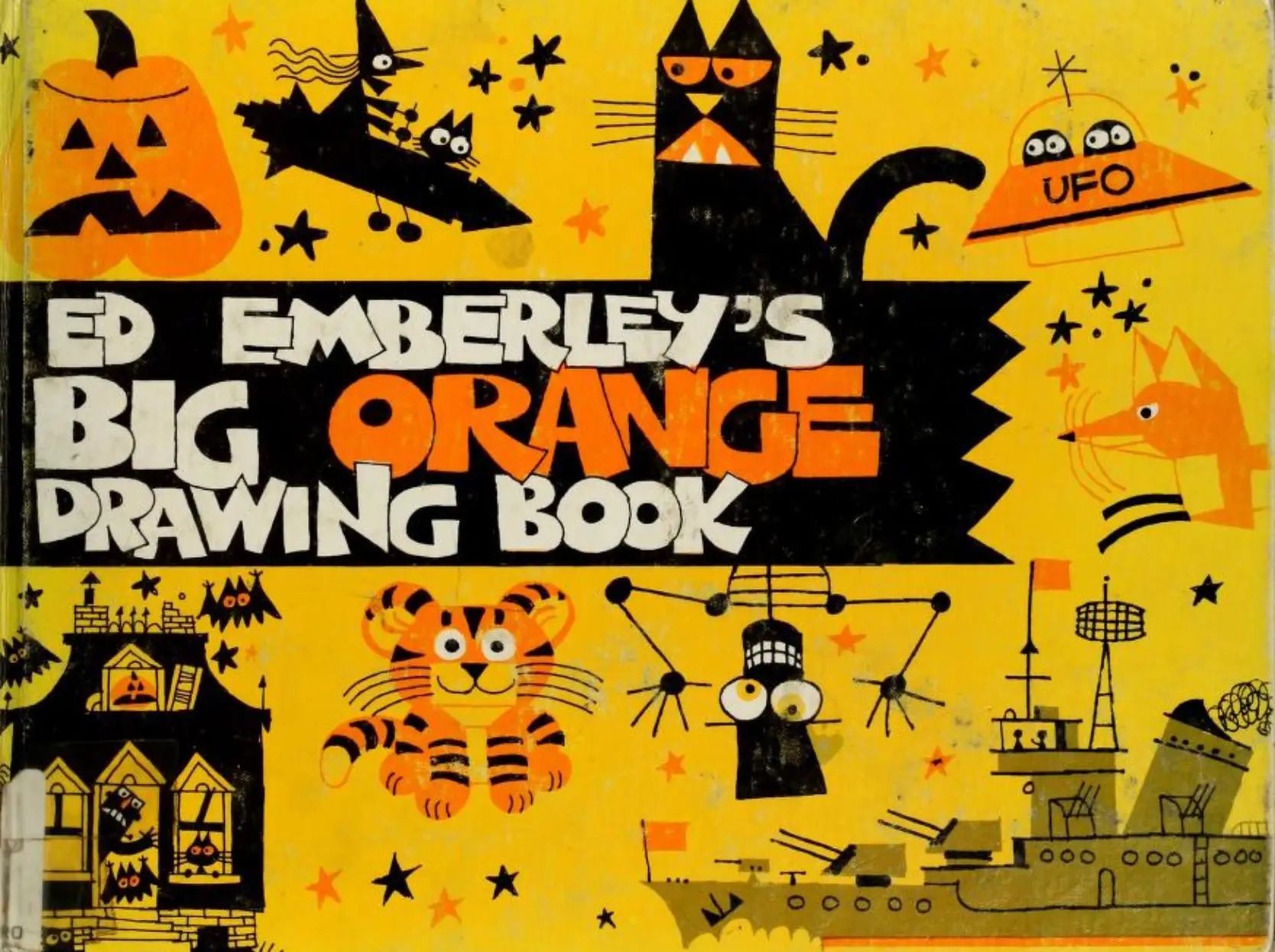 big orange drawing book