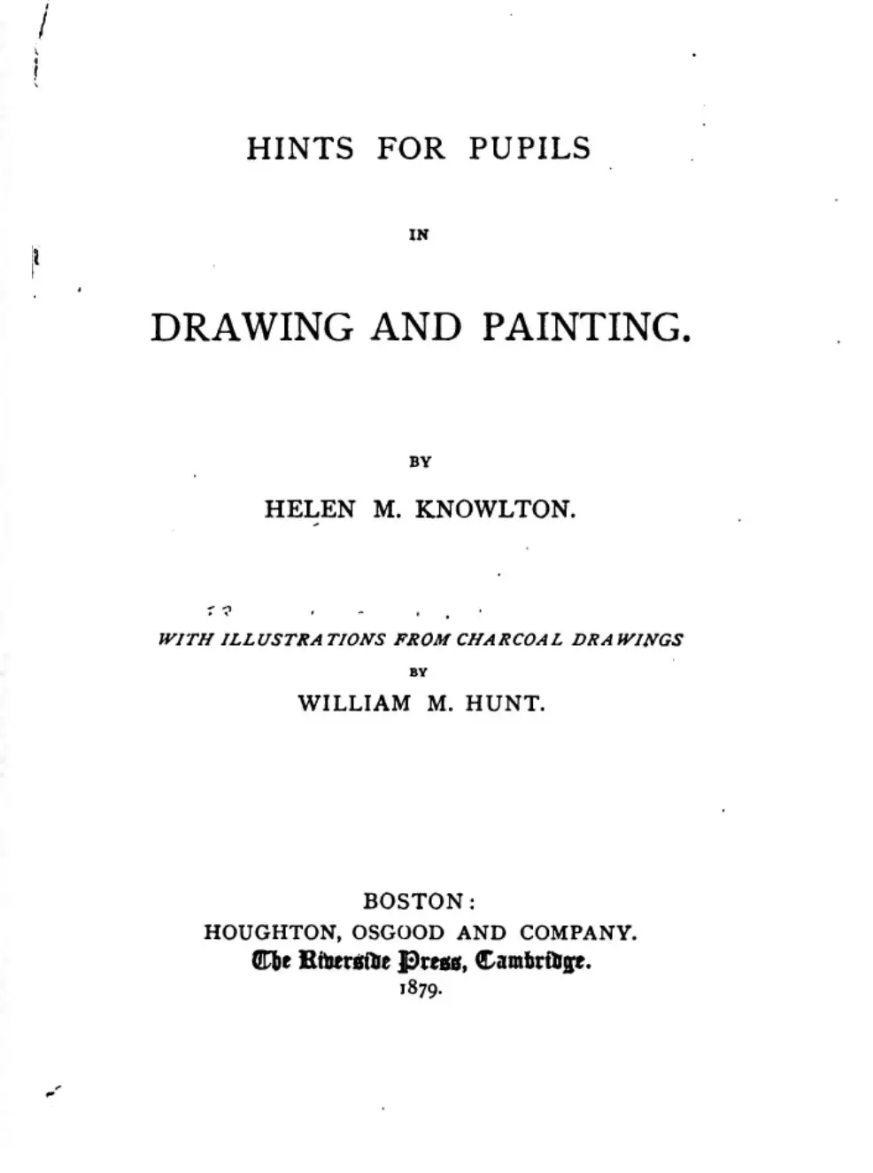 hints for pupils in drawing and painting