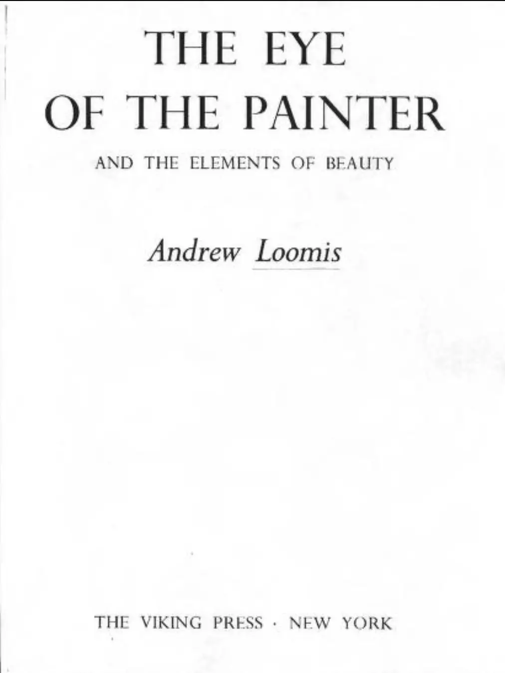 the eye of the painter