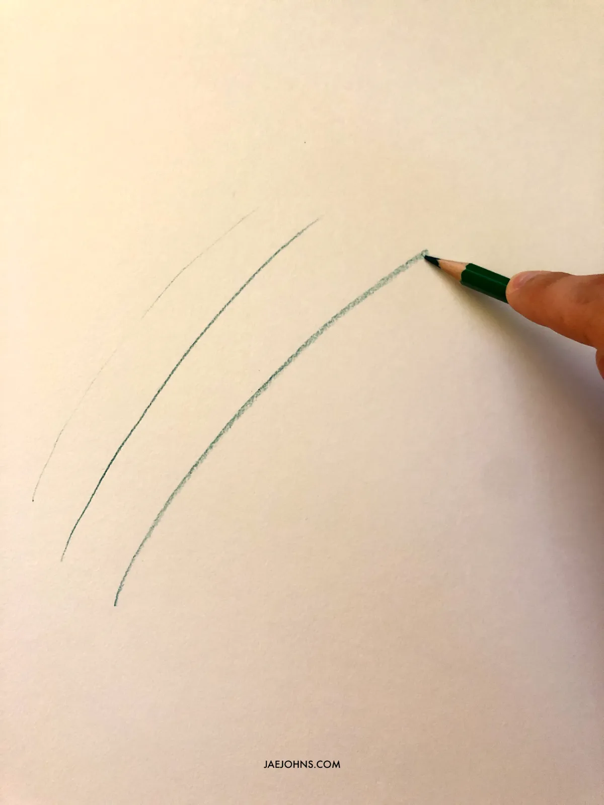 drawing with colored pencils with different pressure