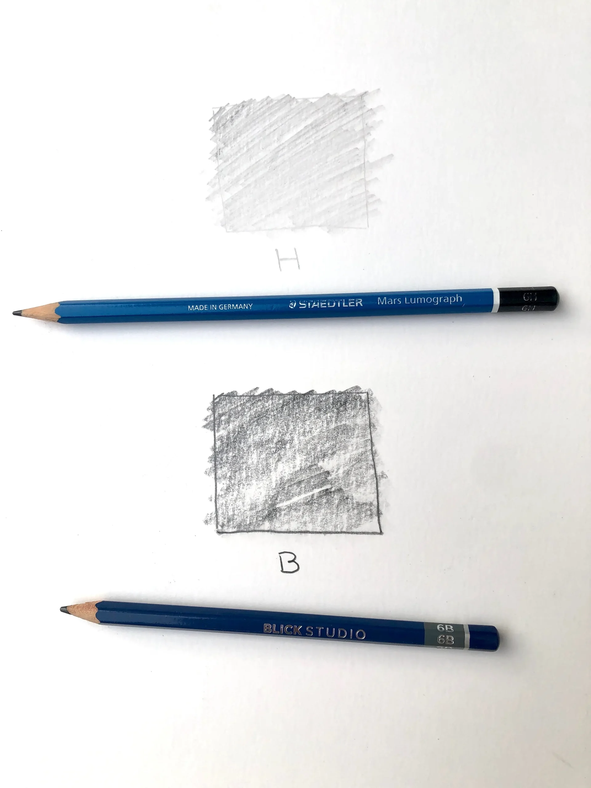 h pencil vs b pencil