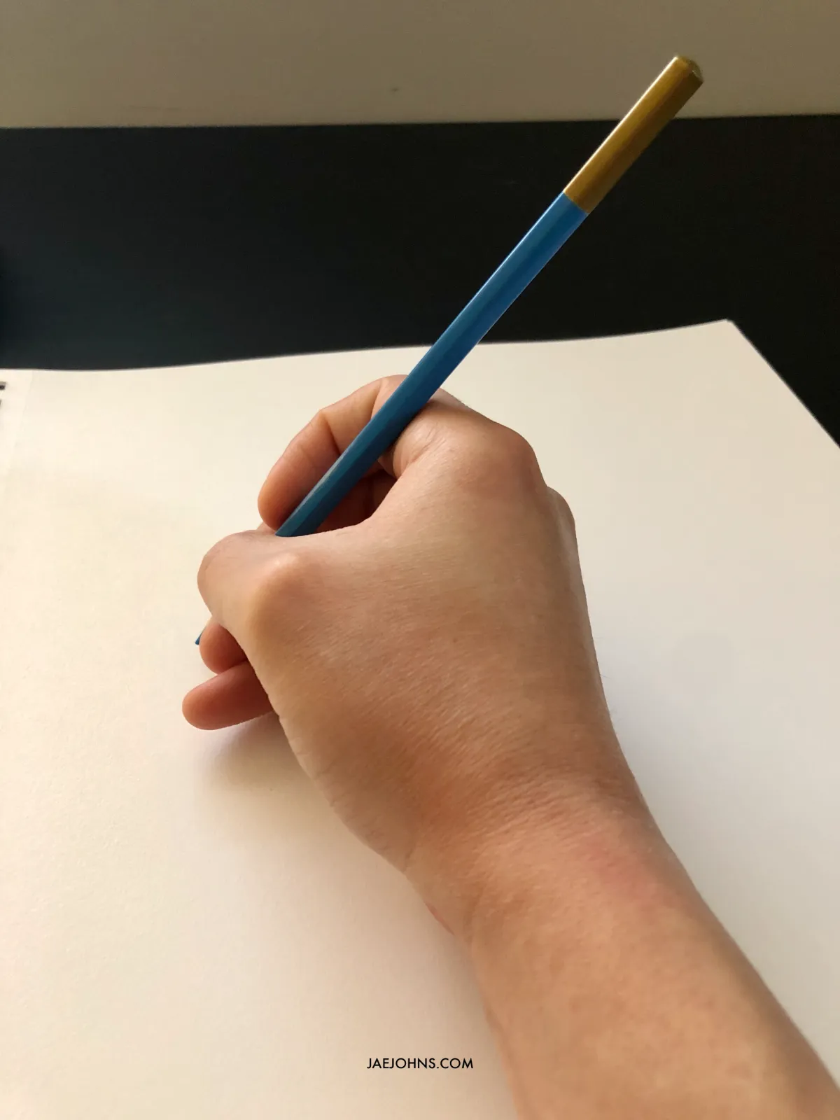 holding pencil with 45 degree tilt