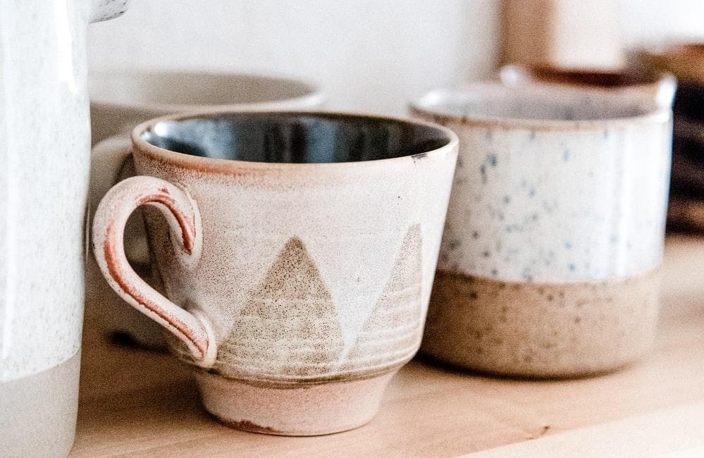 cups made from clay