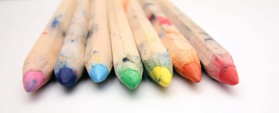 colored pencils close up