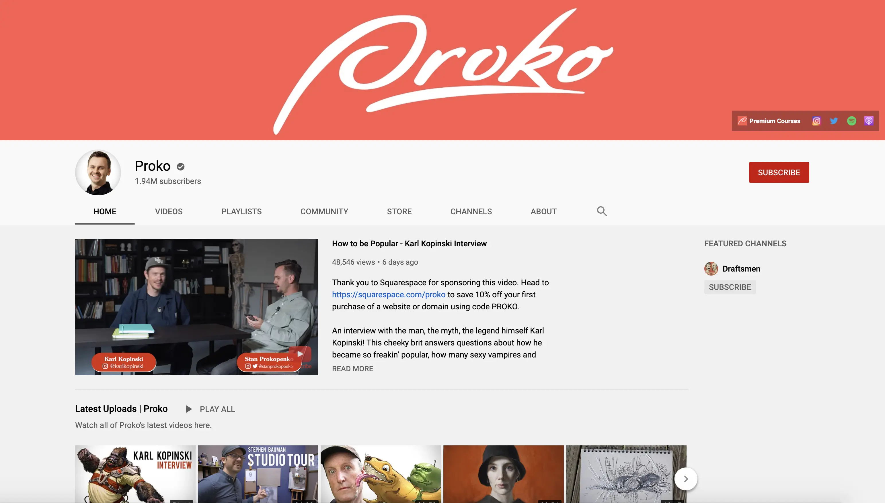 Proko YouTube Channel