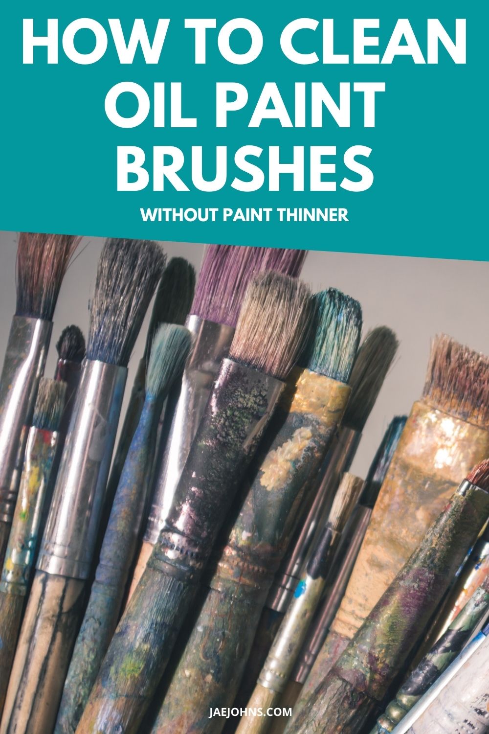 how to clean oil paint off brushes without paint thinner pin
