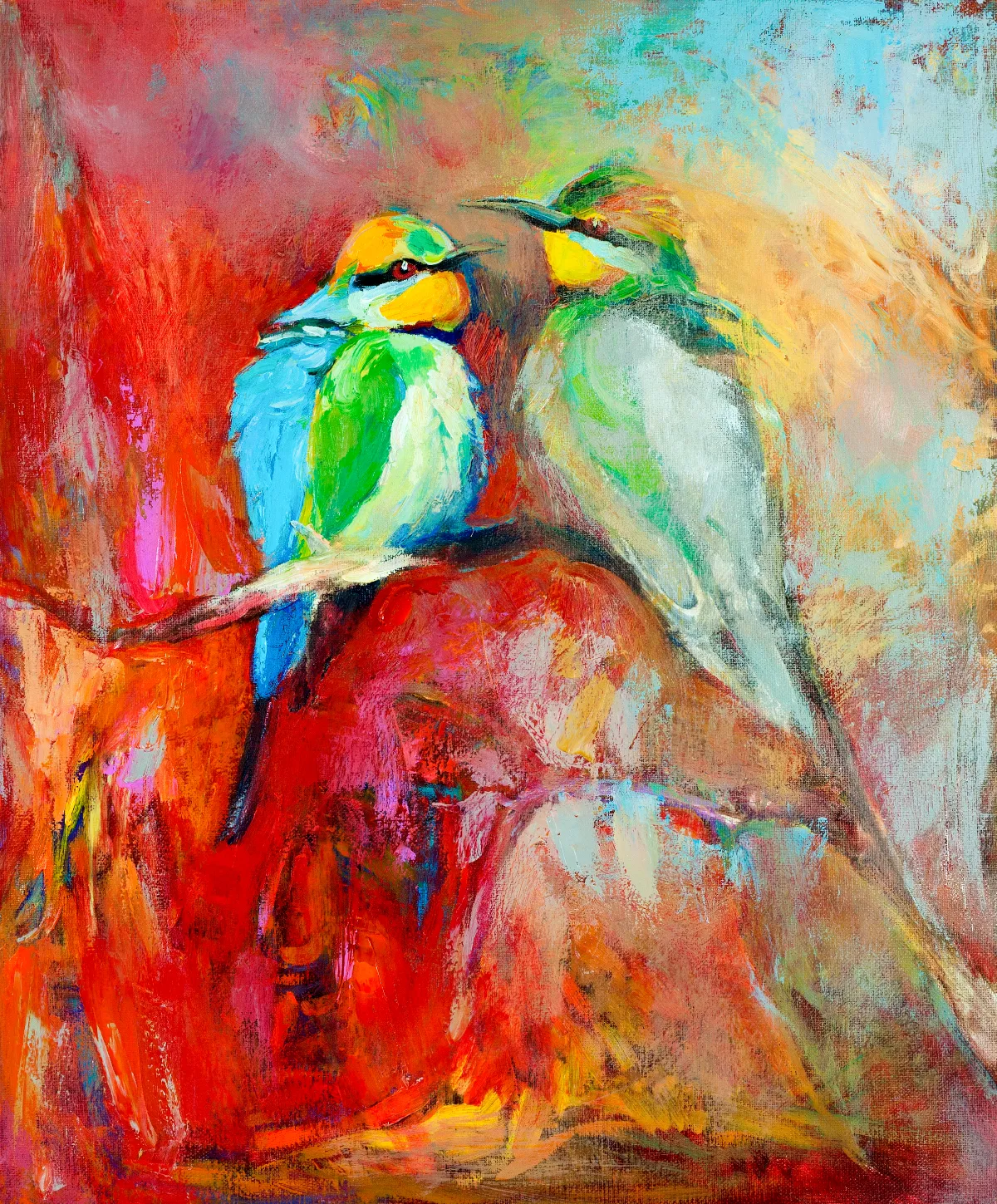 painting of small birds