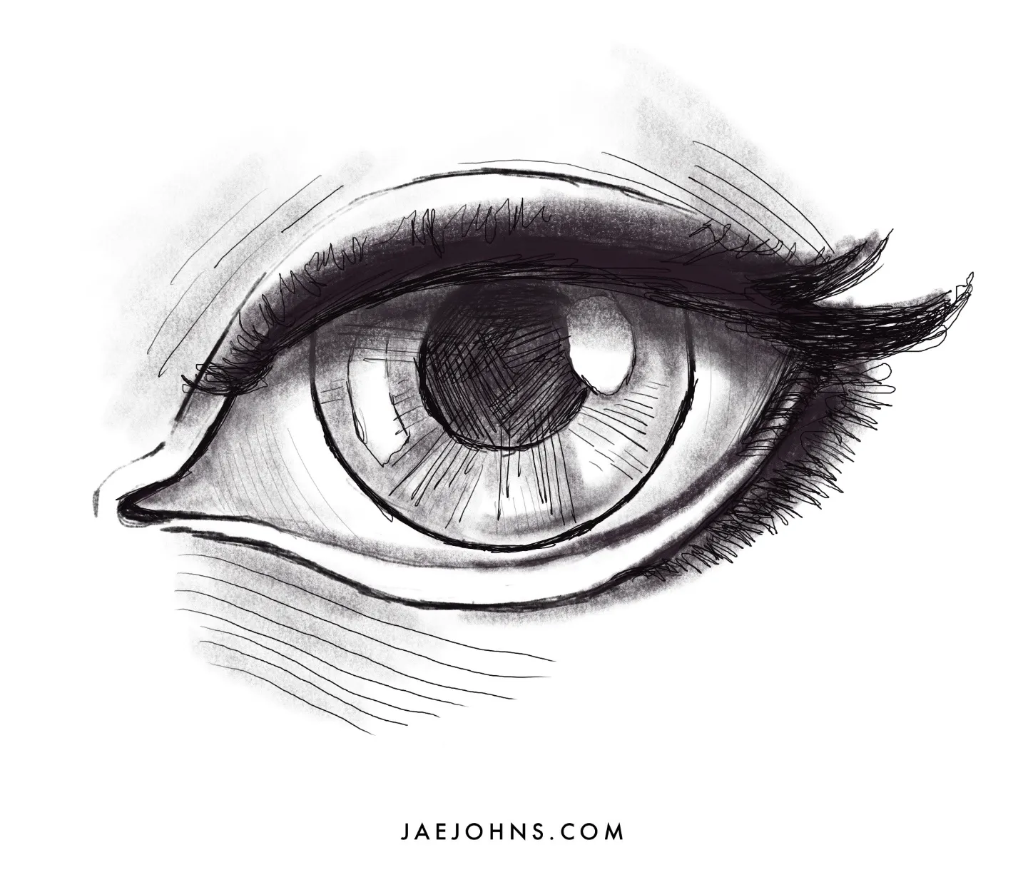 how to draw an eye