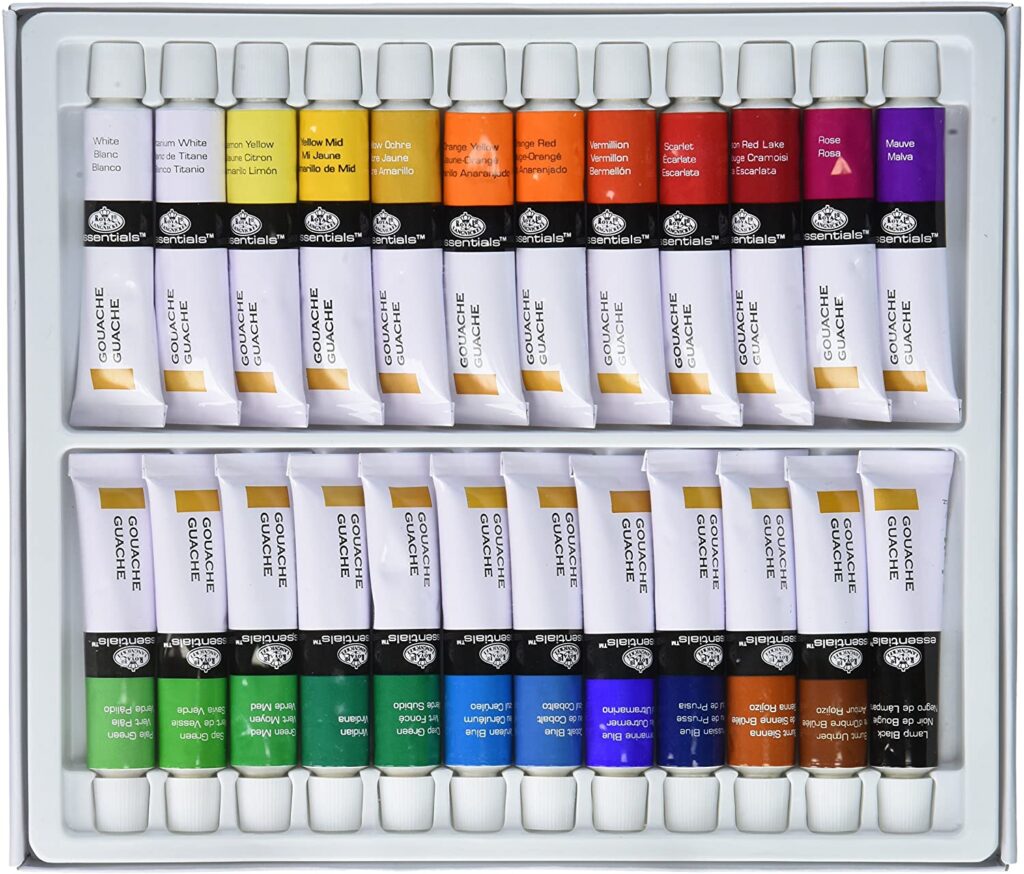 royal and langnickel gouache paint 24 pack