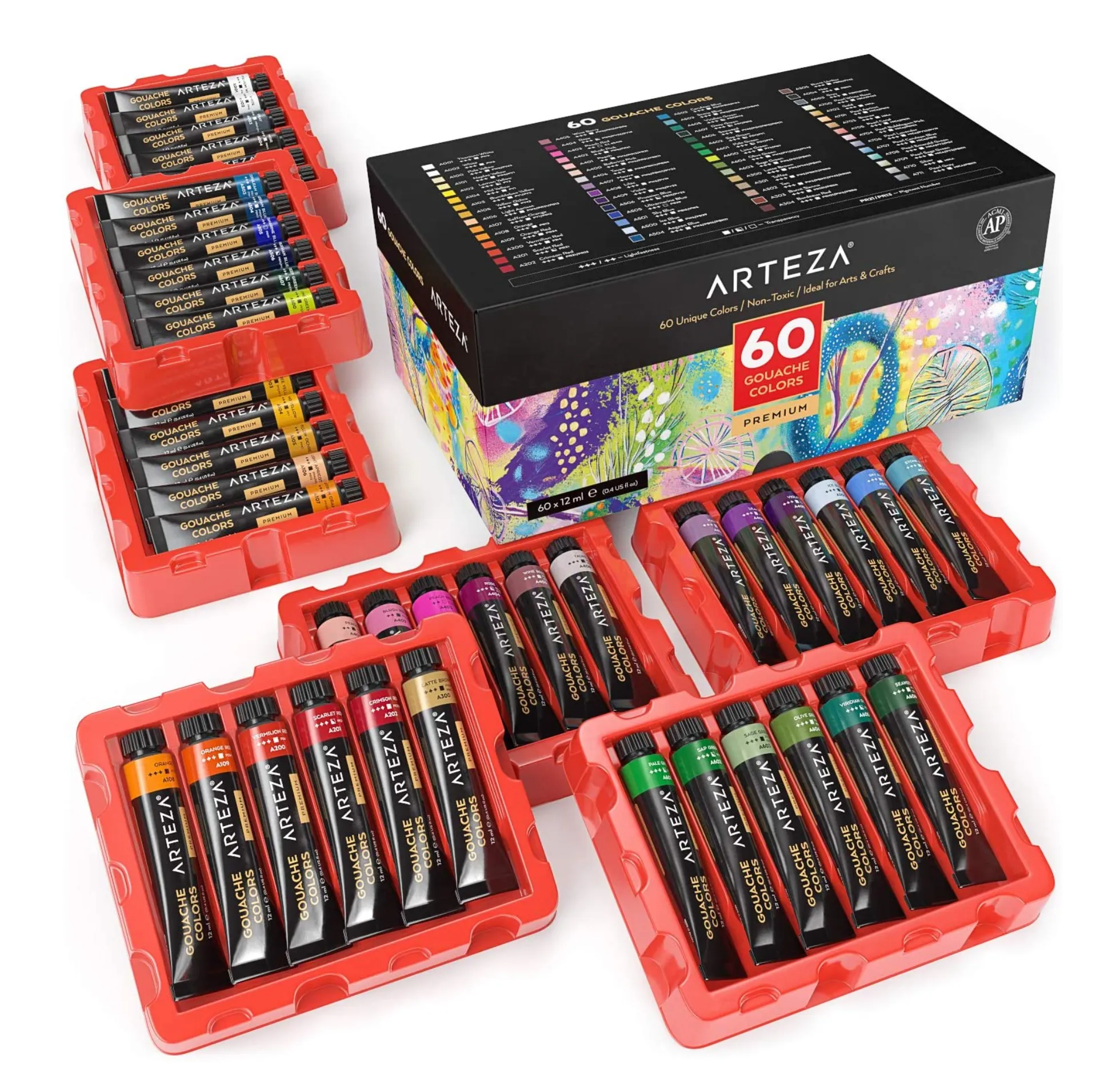 arteza gouache paint set