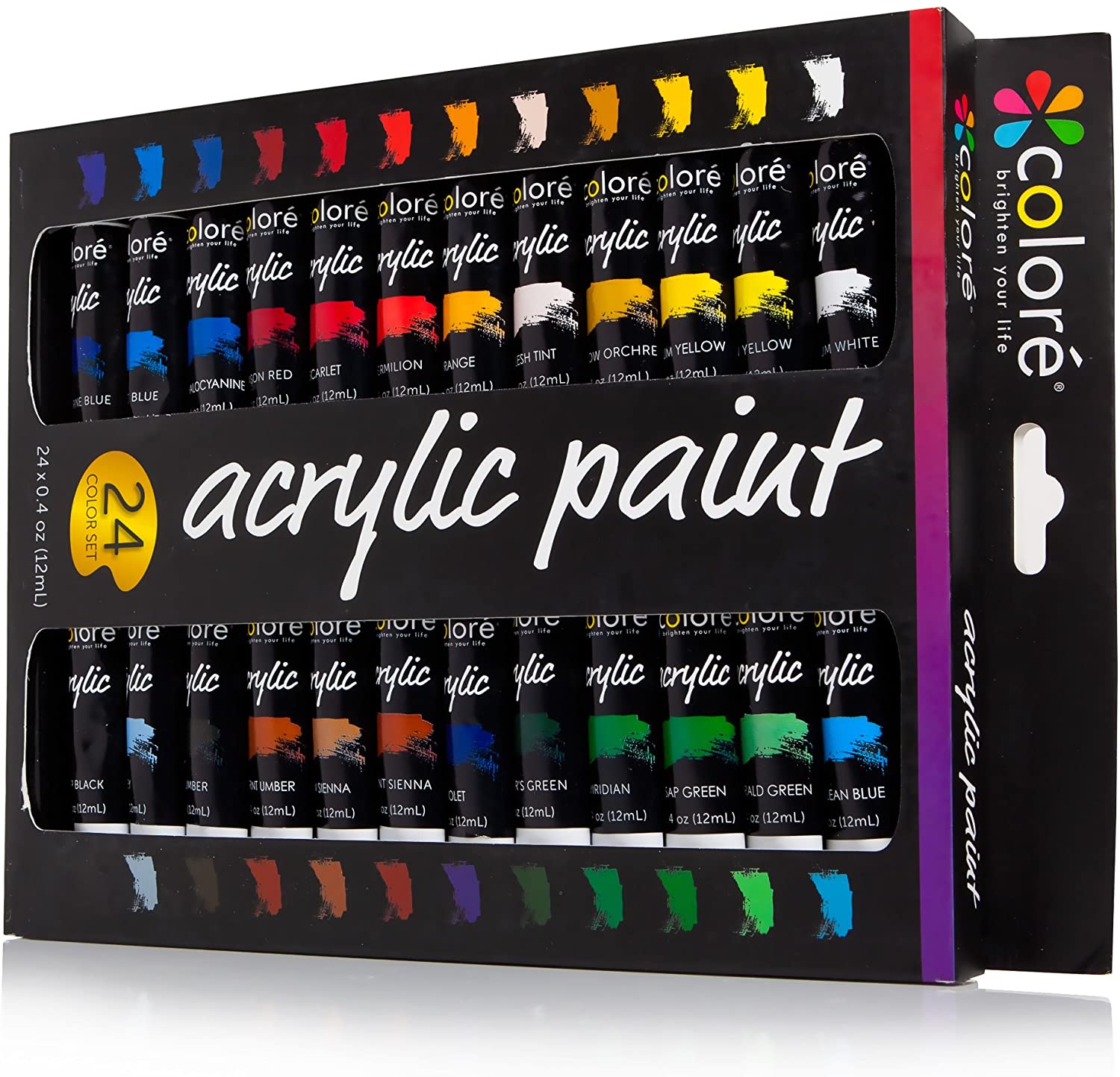 colore acrylic paint set 24 colors
