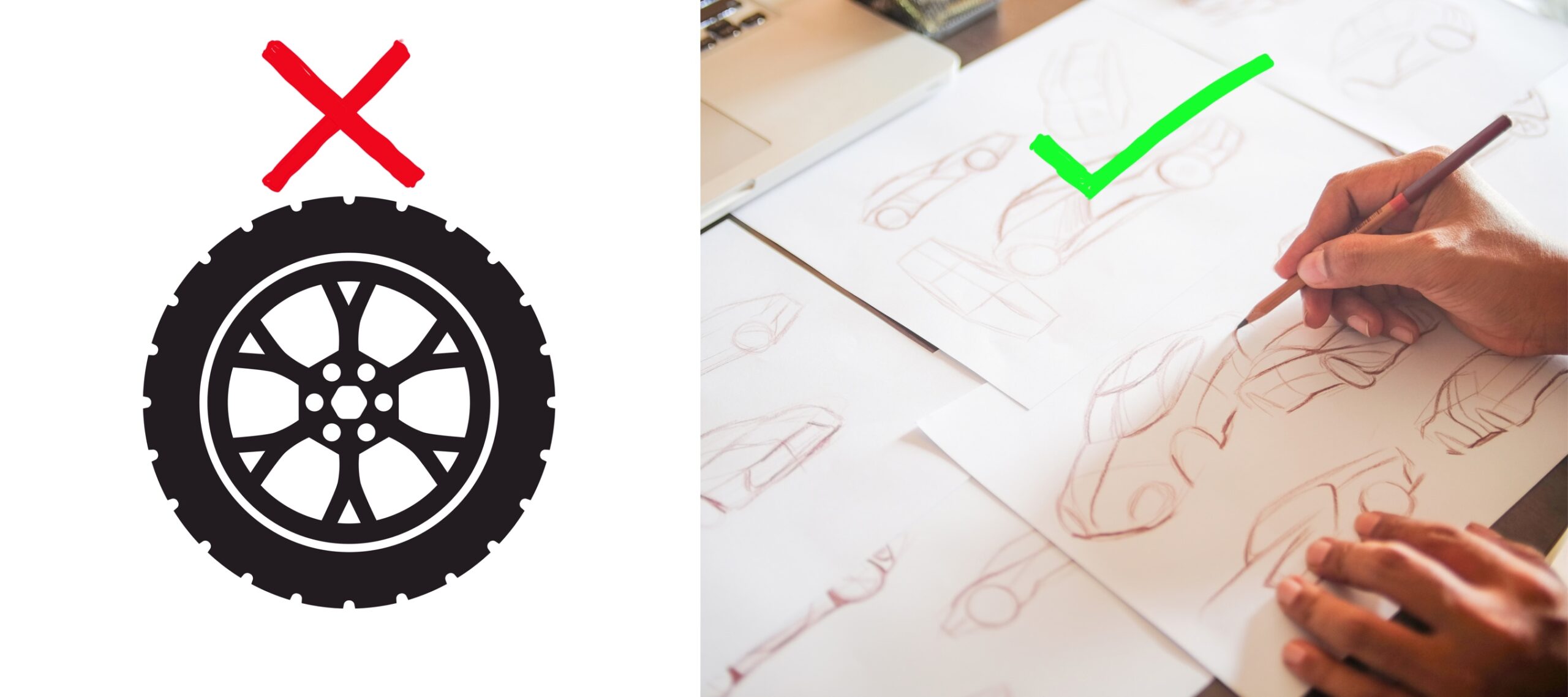 avoid drawing wheels first