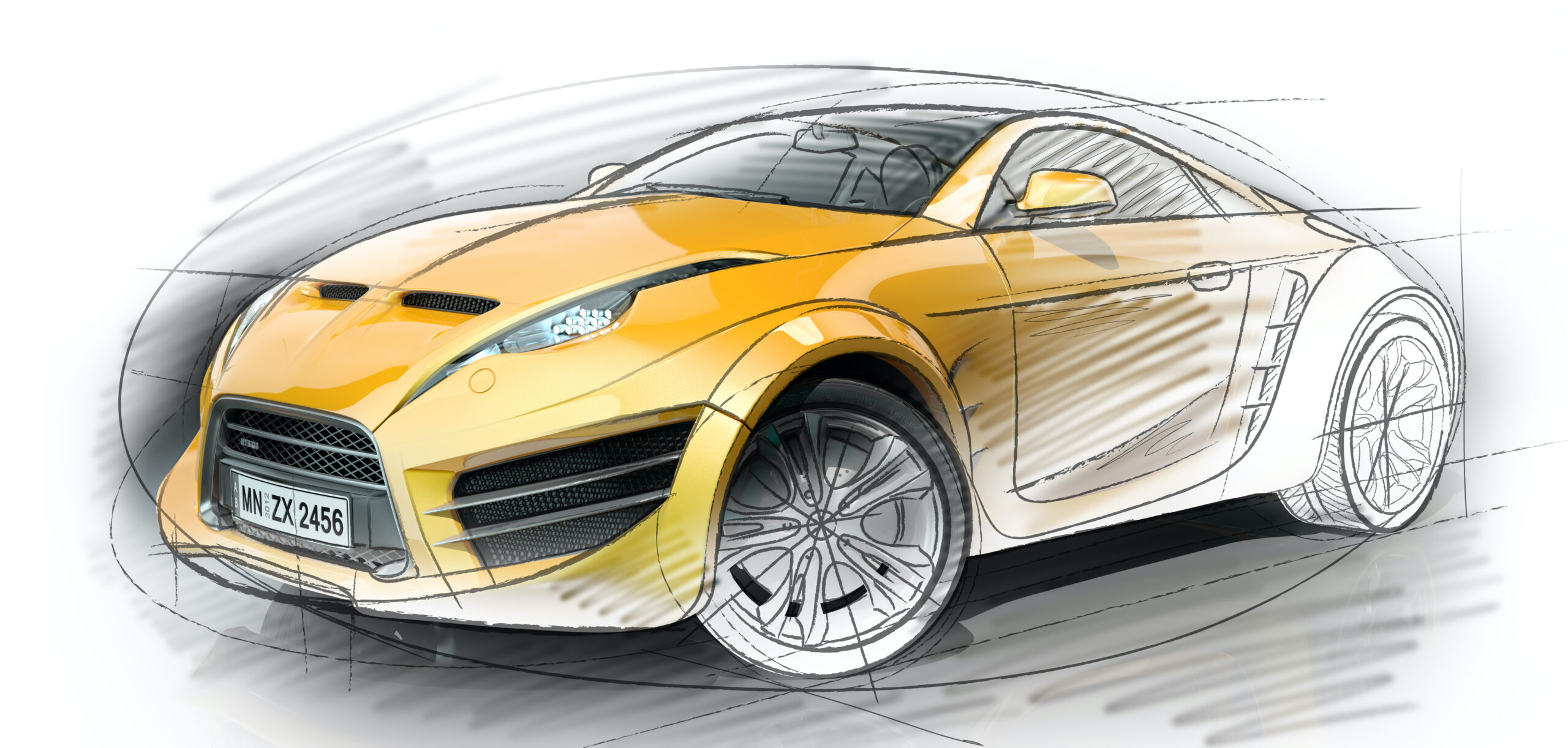 draw cars with color