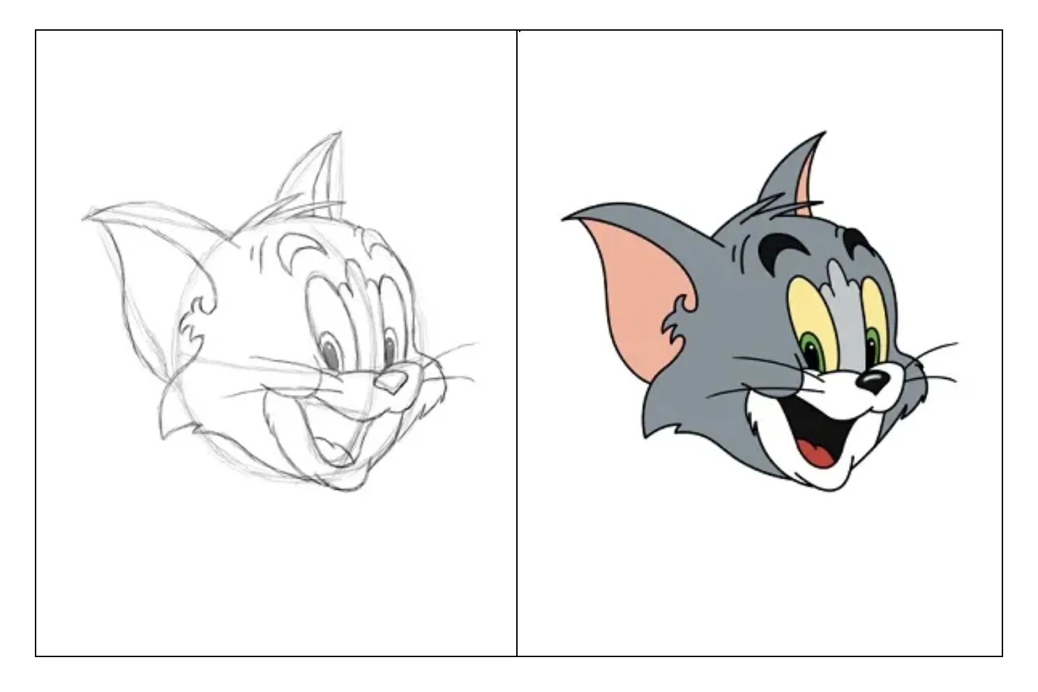 how to draw tom and jerry