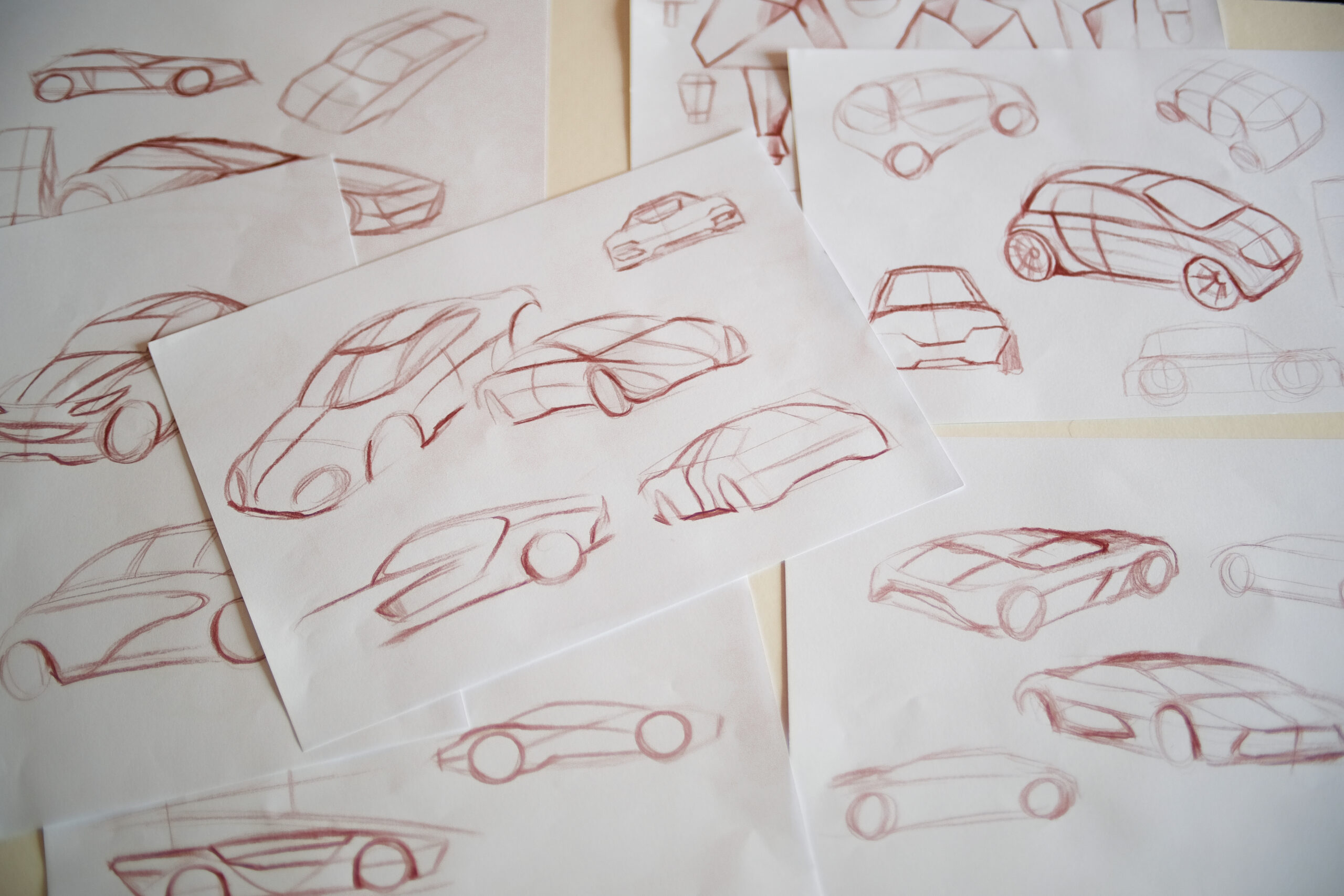 sketching cars