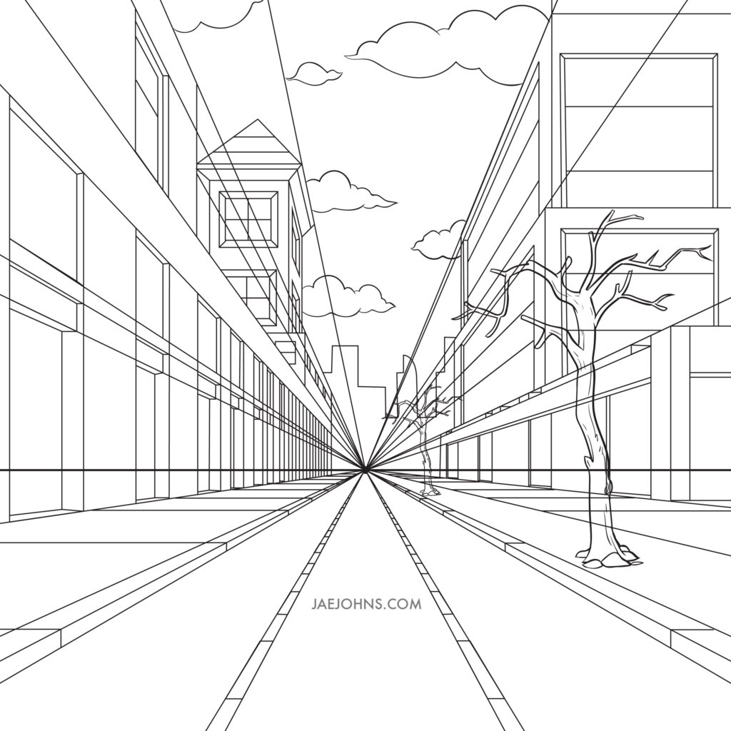 How To Draw A Scene In One Point Perspective Vlrengbr