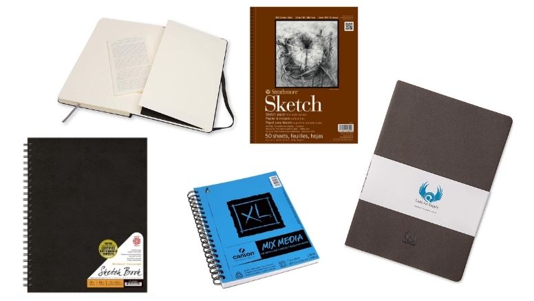 Crescent RENDR Hard-Cover Sketch Book, 5.5in x 8.5in 48/Sheets