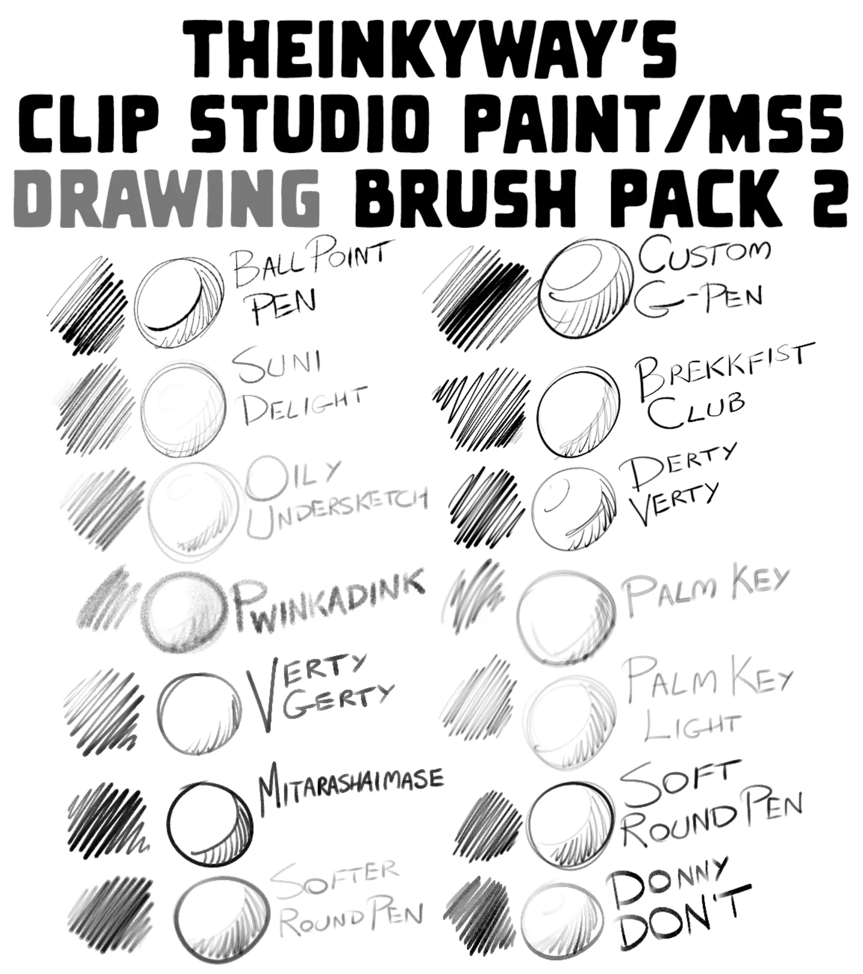lapinbeaus clip studio paint brush pack 2
