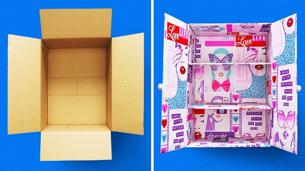 organize art supplies with cardbox