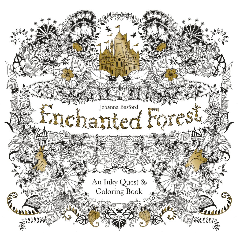 enchanted forest an inky quest and coloring book