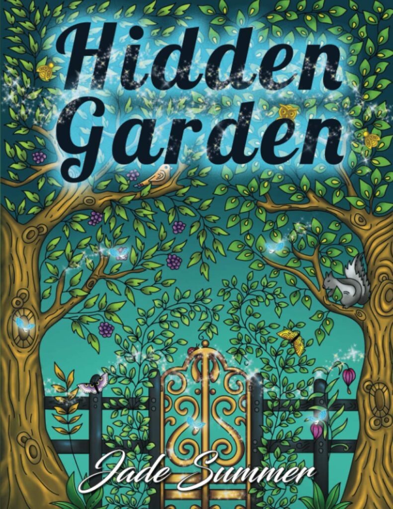 hidden garden adult coloring book
