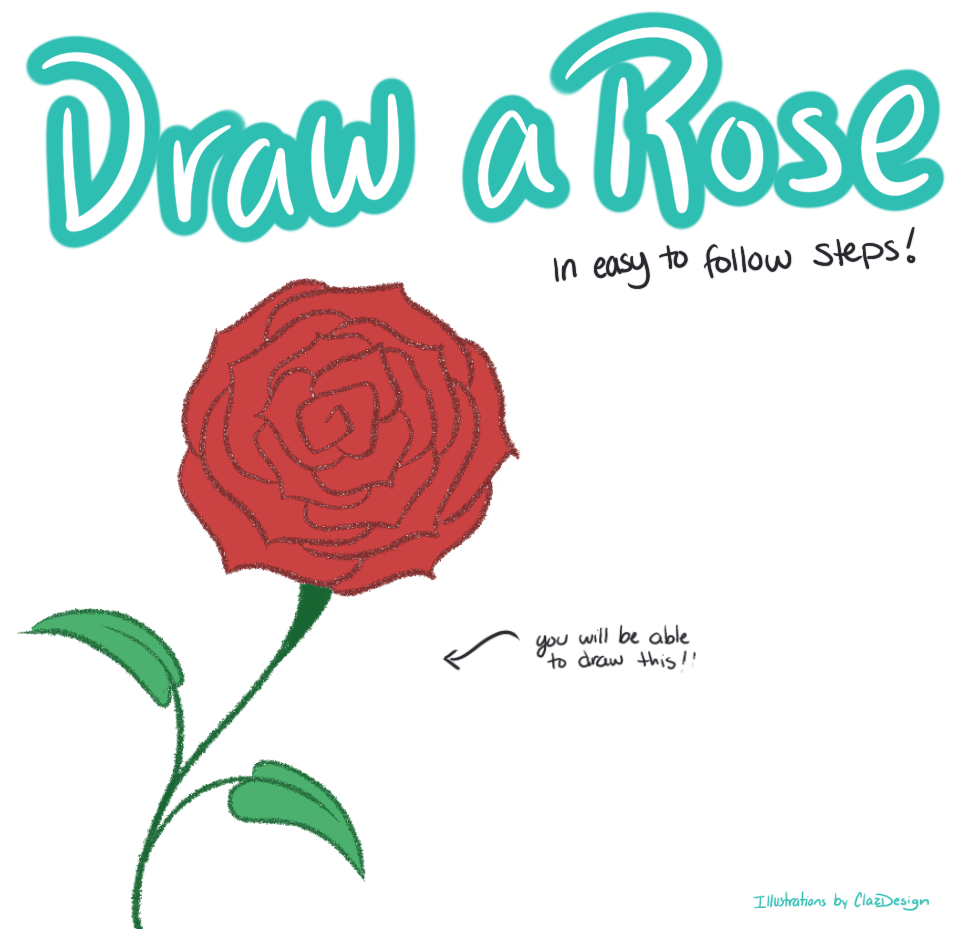 how to draw a rose