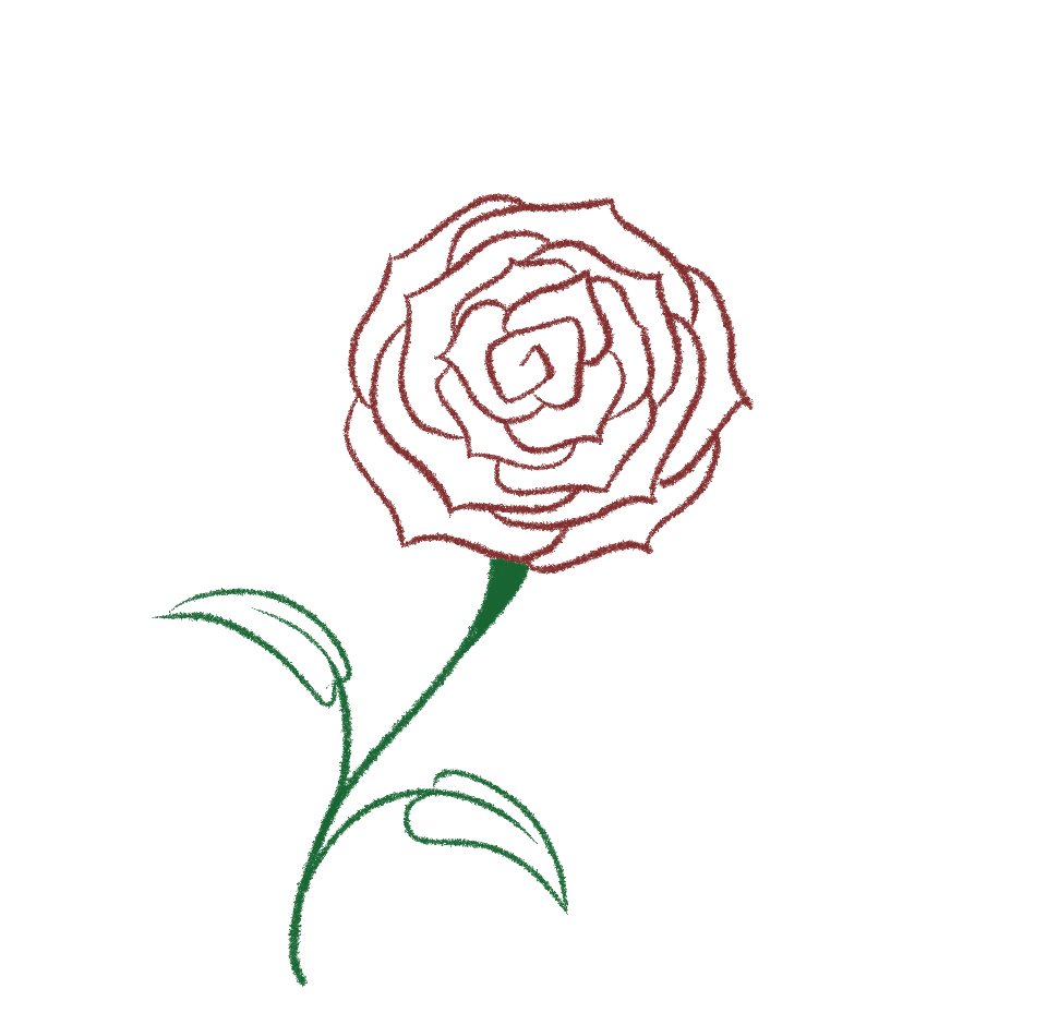 Rose Leaves Sketch PNG Images | AI Free Download - Pikbest