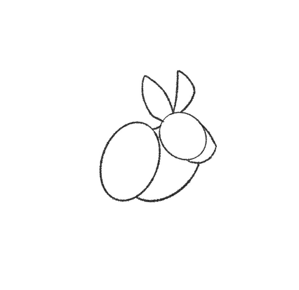 Draw second bunny ear