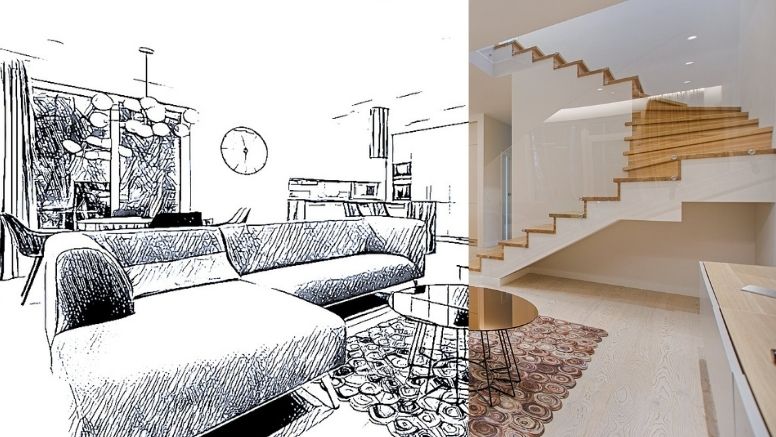 Simple interior design sketch after post-processing | Download Scientific  Diagram