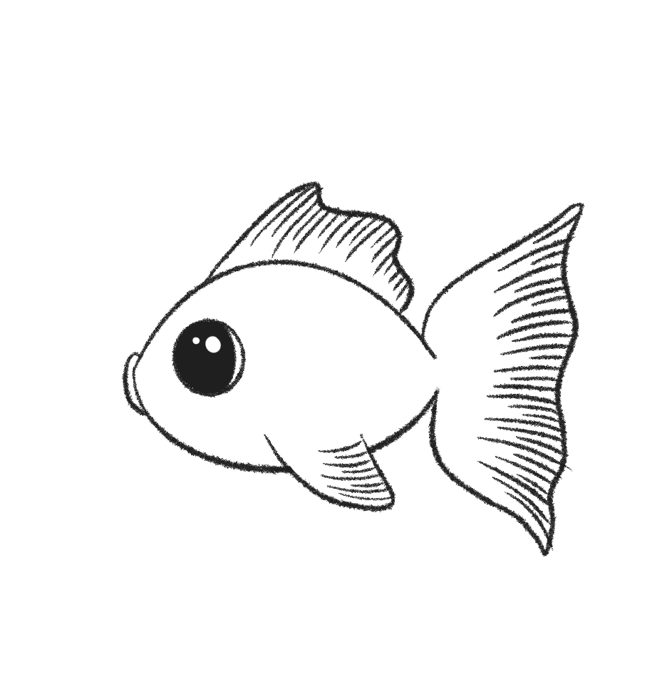 how to draw a fish step 10 add highlights to eye