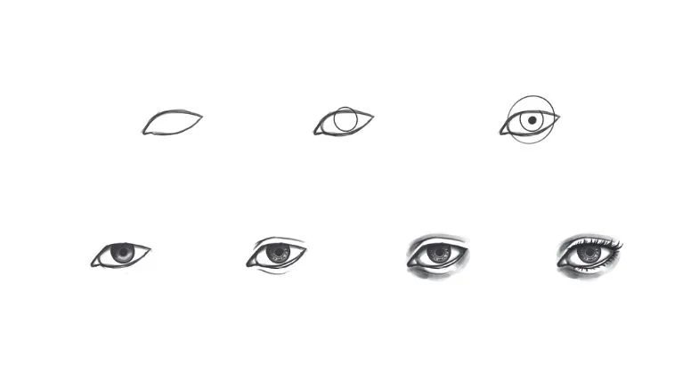 how to draw an eye