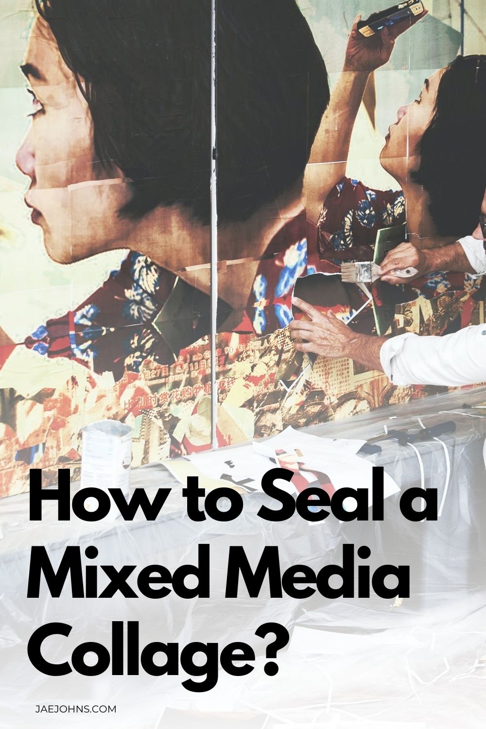 how to seal a mixed media collage