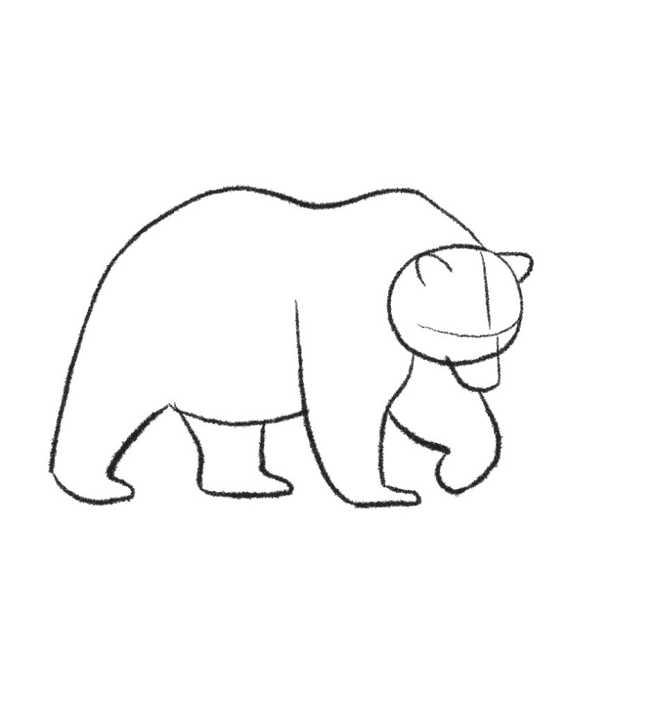 how to draw a grizzly bear step 8