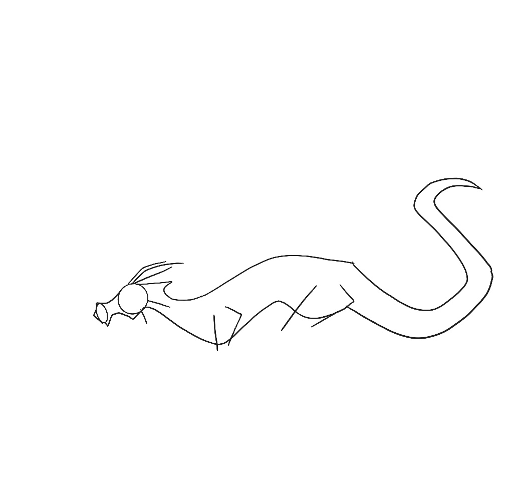 dragon drawing - dragon flying step 7