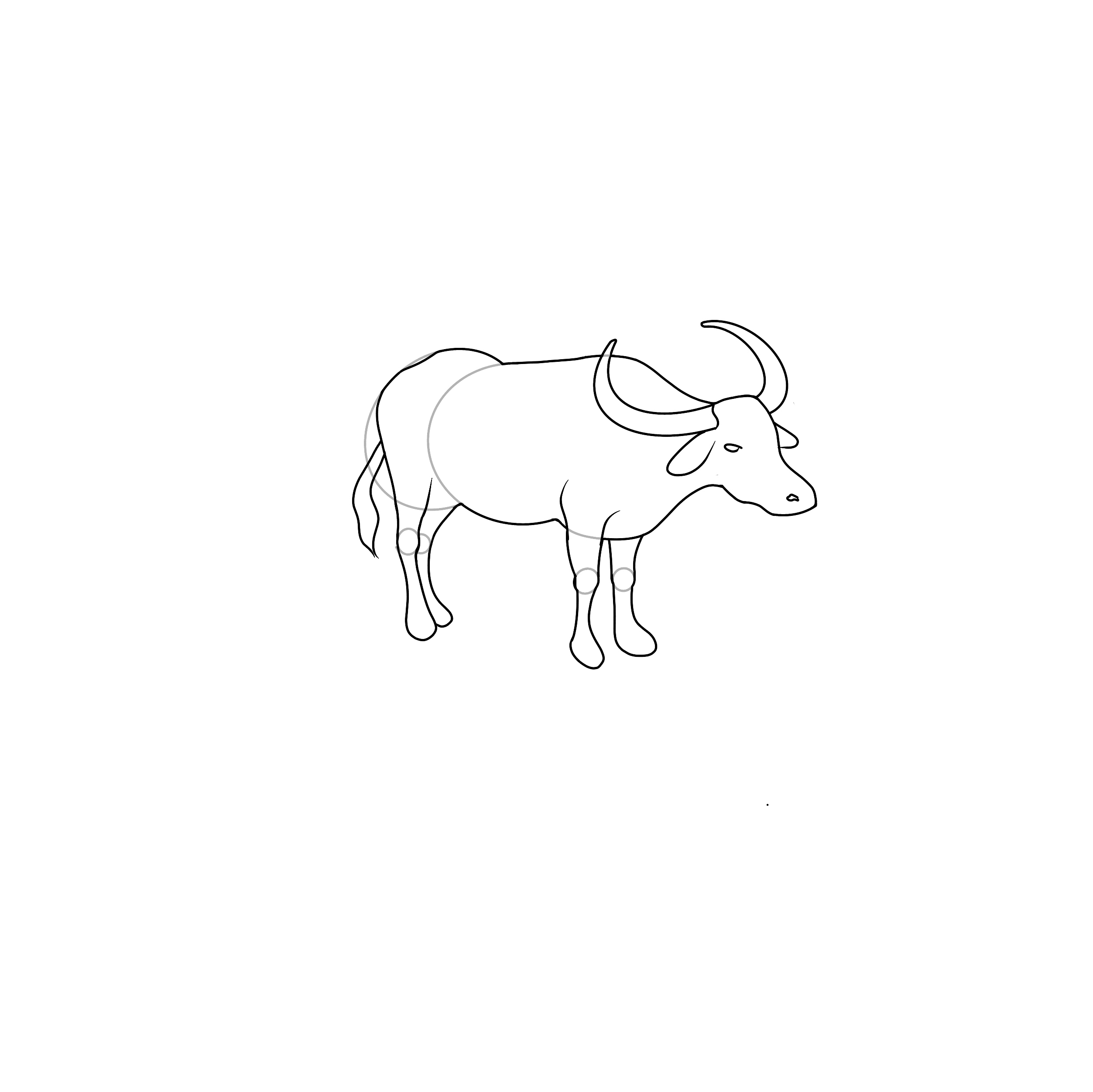 how to draw a buffalo step by step 4