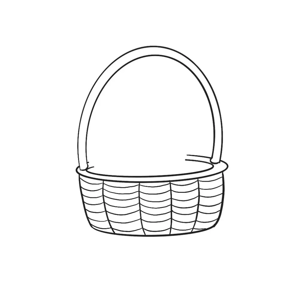 how to draw a bunny in a basket step 6