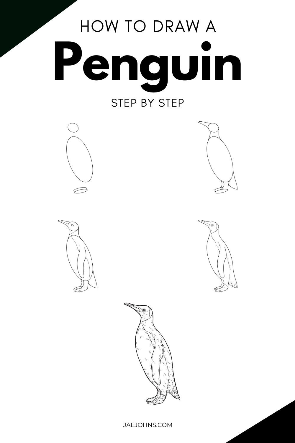 how to draw a penguin