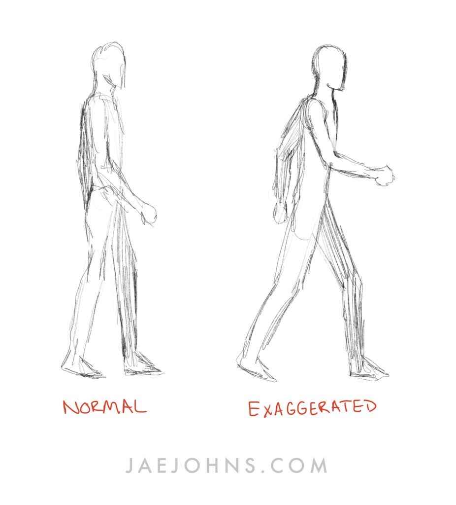 practice gesture drawing exaggeration