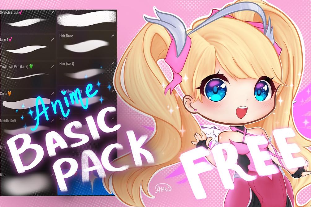 anime brushes by attki 8 pack