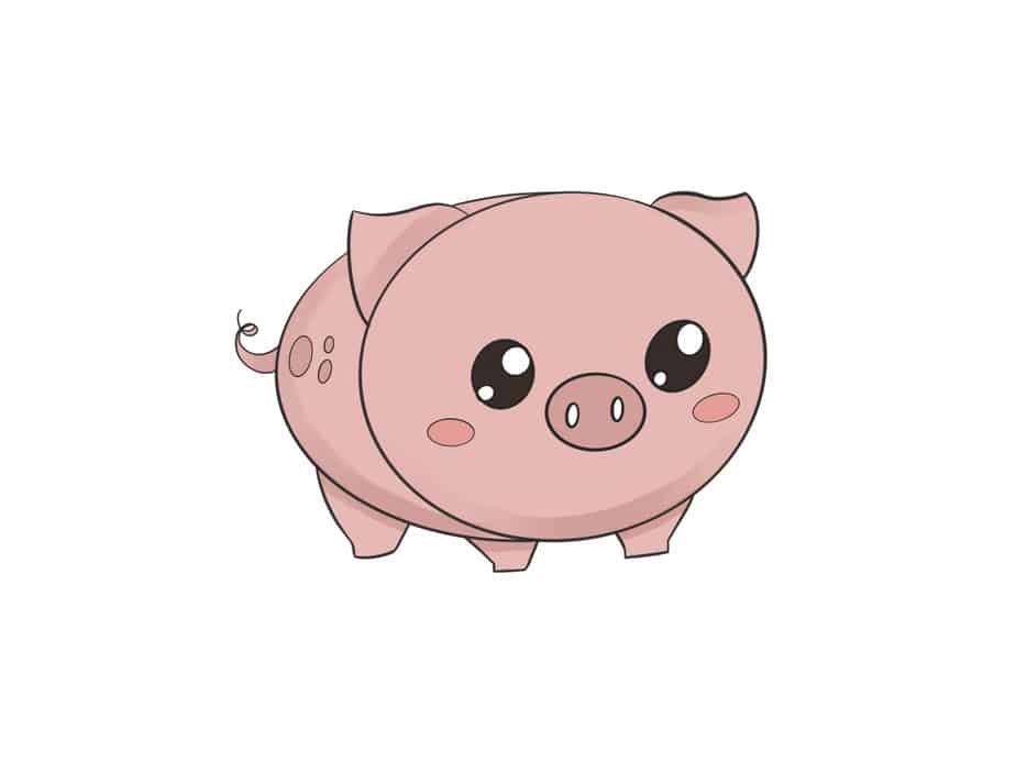 how to draw a baby pig